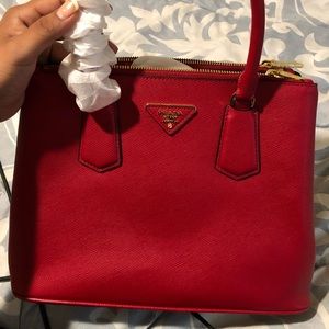 Red Prada bag